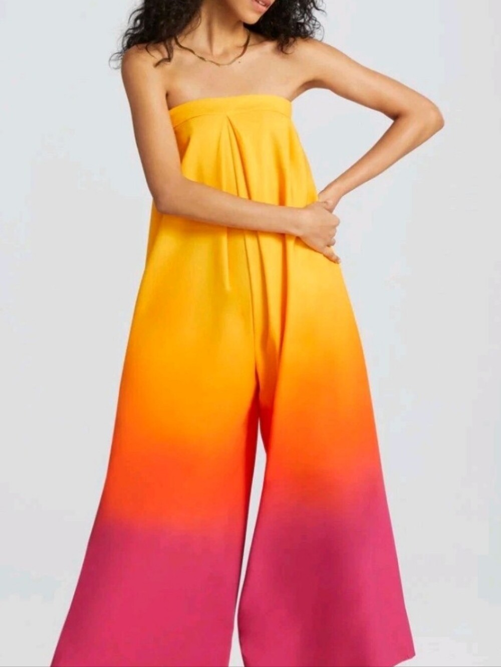 Gabrielle Union Ombre Strapless Jumpsuit